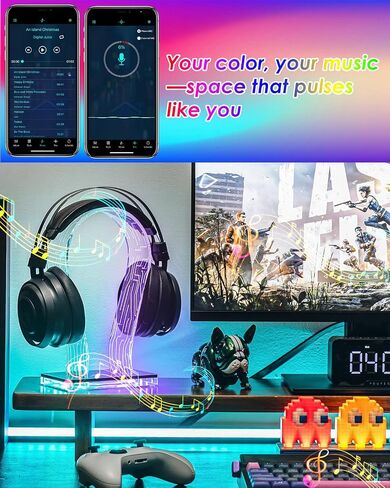 OAPRIRE Acrylic RGB Headphone Stand for Desk with Many Light Modes & Colors in Saudi Arabia