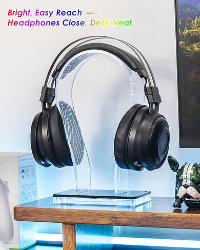 OAPRIRE Acrylic RGB Headphone Stand for Desk with Many Light Modes & Colors in Saudi Arabia