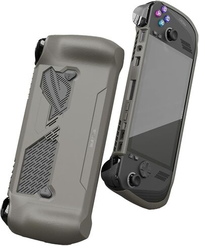 Skull & Co. GripCase for ROG Ally X (2024 Model): A Soft Protective Case with Textured Grips Full Protection and Stand, Shock-Absorption Non-Slip and Anti-Scratch Cover Design - Coyote Gray in Saudi Arabia