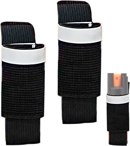 2PCS Mace Pepper Spray Holder Adjustable Reflective Defense Spray Wristband in Kuwait