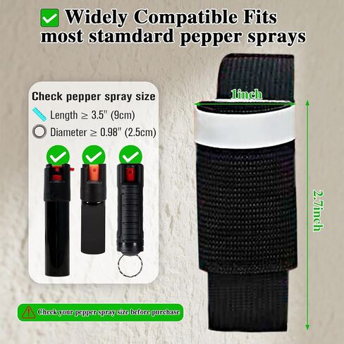 2PCS Mace Pepper Spray Holder Adjustable Reflective Defense Spray Wristband in Kuwait