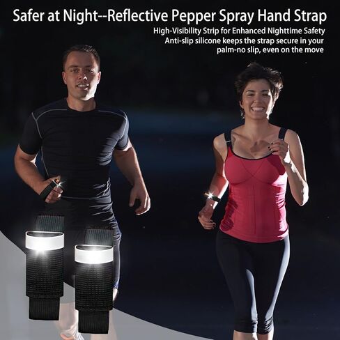 2PCS Mace Pepper Spray Holder Adjustable Reflective Defense Spray Wristband in Kuwait