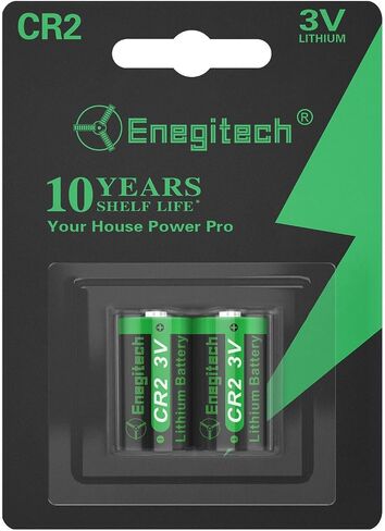 Enegitech CR2 Batteries, 3V CR 2 Lithium Battery for Nest Temperature Sensor, Golf Rangefinder, Smart Switch Button Pusher, Instax Square SQ1/SQ6/SQ40 Non-Rechargeable (CR2 2 Pack) in Kuwait