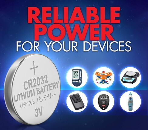 Powermax ACDelco 24-Count CR2032 Batteries, Lithium 3V Coin Cell Button Battery Pack for Watch and Small Electronics, 5 Year Shelf Life in Saudi Arabia