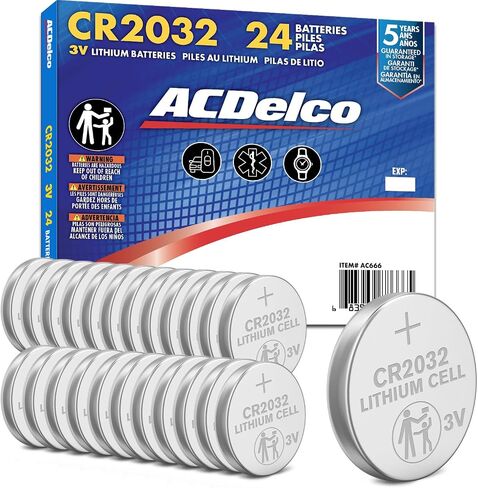 Powermax ACDelco 24-Count CR2032 Batteries, Lithium 3V Coin Cell Button Battery Pack for Watch and Small Electronics, 5 Year Shelf Life in Saudi Arabia