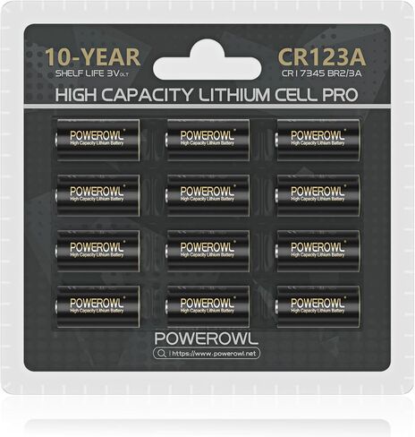 POWEROWL CR123A 3V Lithium Battery 6 Count, High Capacity 123 Batteries, Long-Lasting Power in Saudi Arabia