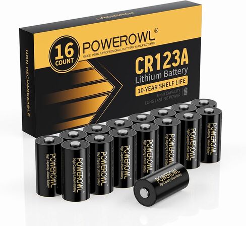 POWEROWL CR123A 3V Lithium Battery 6 Count, High Capacity 123 Batteries, Long-Lasting Power in Saudi Arabia