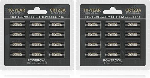 POWEROWL CR123A 3V Lithium Battery 6 Count, High Capacity 123 Batteries, Long-Lasting Power in Saudi Arabia