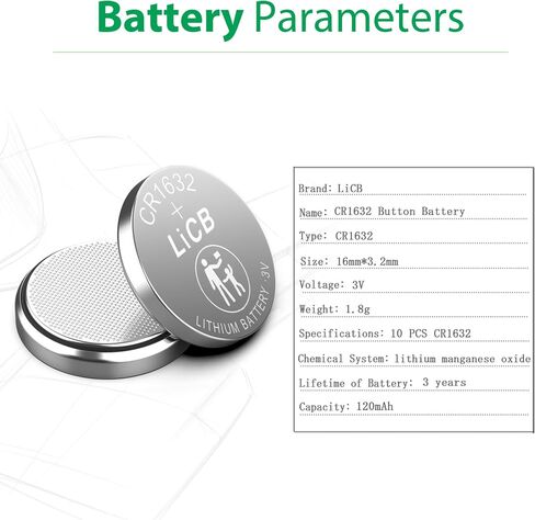 LiCB 10 Pack CR1632 3V Lithium Battery CR 1632 in Saudi Arabia