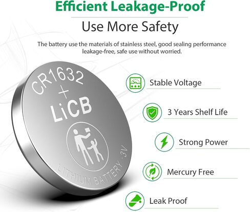 LiCB 10 Pack CR1632 3V Lithium Battery CR 1632 in Saudi Arabia