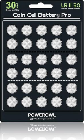 POWEROWL High Capacity LR1130 AG10 Batteries 30 Pack, SG10 389 189 Premium Alkaline Battery 1.5V Button Coin Cell Batteries in Saudi Arabia