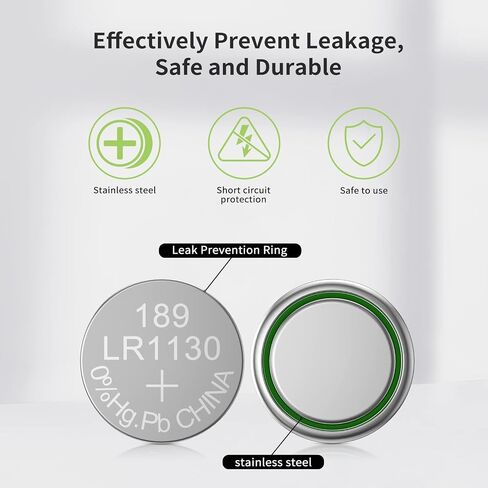 POWEROWL High Capacity LR1130 AG10 Batteries 30 Pack, SG10 389 189 Premium Alkaline Battery 1.5V Button Coin Cell Batteries in Saudi Arabia