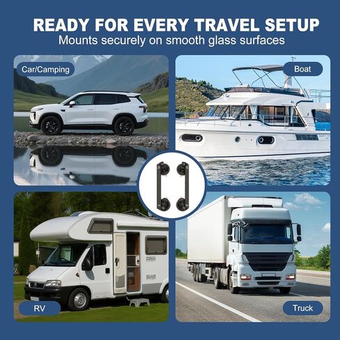 Starlink Mini Mount, Ultra Strong Suction Cup Car Mount, Window, Roof & Sunroof Holder, Tool-Free Installation for RV, Truck, Boat & Camping in Saudi Arabia