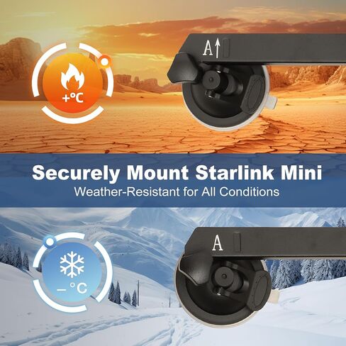 Starlink Mini Mount, Ultra Strong Suction Cup Car Mount, Window, Roof & Sunroof Holder, Tool-Free Installation for RV, Truck, Boat & Camping in Saudi Arabia
