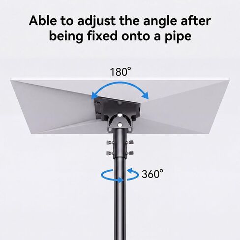 Starlink Gen 3 Pipe Adapter,Starlink Gen 3/Standard 4 Pole Mount Adapter,Adjustable Pole Mount Adapter for Starlink 4X Dish,can be Adjusted from 90-180°,fits masts from 1.1-2.1in /28-54mm in Saudi Arabia