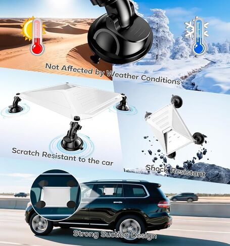 Suction Cup Mount for Car Compatible with Starlink Mini, White in Saudi Arabia