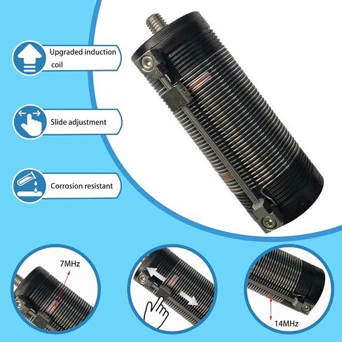 JPC-12 HF Antenna for Ham Radio | 7MHz-50MHz 8-Band Vertical Antenna | Slide Regulator for Easy SWR Tuning | Lightweight & Portable | Ideal for POTA/SOTA in Saudi Arabia