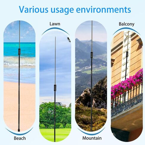 JPC-12 HF Antenna for Ham Radio | 7MHz-50MHz 8-Band Vertical Antenna | Slide Regulator for Easy SWR Tuning | Lightweight & Portable | Ideal for POTA/SOTA in Saudi Arabia