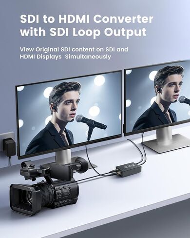SDI to HDMI Converter with SDI Loop Out Includes 4ft HDMI Cable in Saudi Arabia