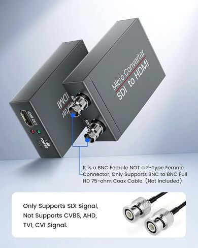 SDI to HDMI Converter with SDI Loop Out Includes 4ft HDMI Cable in Saudi Arabia