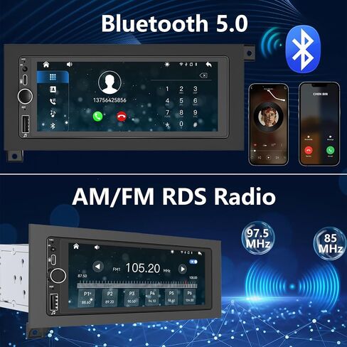 Plug&Play Car Stereo for Dodge Ram 1994-2001 /Dakota1987-2000 /Caravan 1984-2000 / Pickup D150 D250 D350 1984-1993/Town&Country 1990-2000/Grand Cherokee 1993-1998 Wireless CarPlay&Android Auto AM/FM in Saudi Arabia