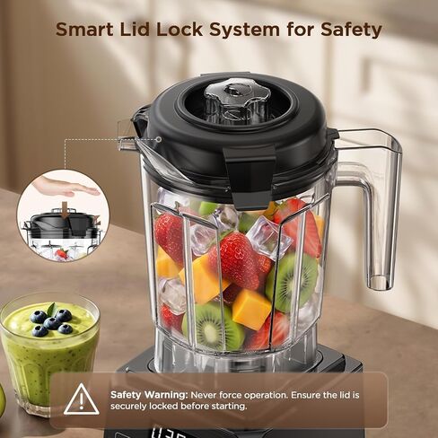 1800W Countertop Blenders for Kitchen, Blender for Smoothie with 70 oz BPA-Free Pitcher, 25000 RPM Smoothie Blender with 6 Presets, Multiple Speeds, Time Setting, Pulse for Milkshakes,Ice Crushing in Saudi Arabia