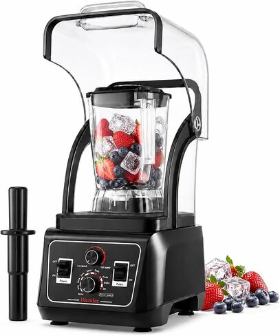 Commercial Blender with Quiet Shield, 2200W Heavy Duty Professional Blender, Soundproof Enclosure, Self-Cleaning Countertop Blender with 2L BPA-Free Pitcher, Ice Crush Smoothie & Shake Maker in Saudi Arabia