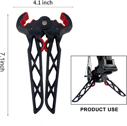 Archery Bow Stand Folding Compound Bow Stands Bow Jack Limbs Clamp Kickstand Ground Holder for Outdoor Hunting Shooting Accessories (Standard) in Saudi Arabia