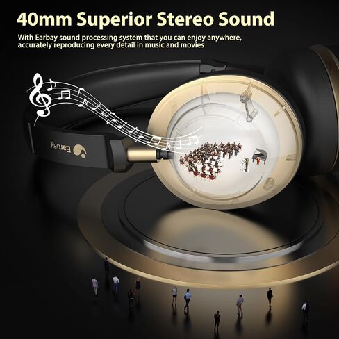 Earbay 5.3 Bluetooth Headset, Wireless Headset with Noise Canceling Mic & USB Dongle, 50Hrs Wireless Headphones with Mic Mute & Charge Dock, for Calls, Perfect for PC, Laptop, Phone, Teams and Zoom in Saudi Arabia
