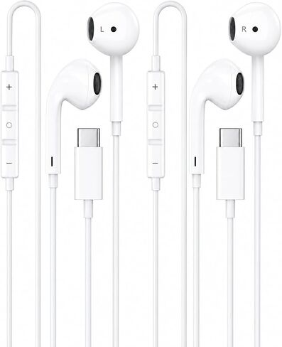 [MFi Certified]USB C Headphones for iPhone 17/16/15, 2 Pack Wired Earphones in Saudi Arabia