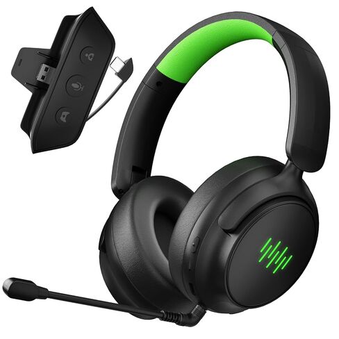 LENISUOLE Wireless Gaming Headset for Xbox, PS5, Mac and PC, Foldable Bluetooth Headset, Game/Chat Balance, Dual Built-in & External Mic, 3D Surround Sound, Memory Foam Cushions in Saudi Arabia
