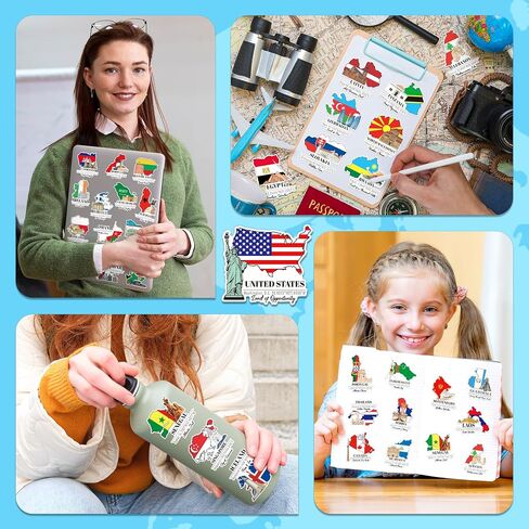 200PCS Country Flag Stickers, World Travel Stickers for Luggage in Saudi Arabia