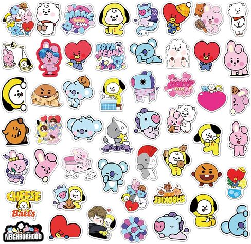 Cute Cartoon Vinyl Waterproof Stickers for Kids 50pcs Cartoon Stickers for Water Bottle, Laptop,Bumper,Skateboard,Water Bottles,Computer,Phone,Sticker for Kids Teens Adult in Saudi Arabia