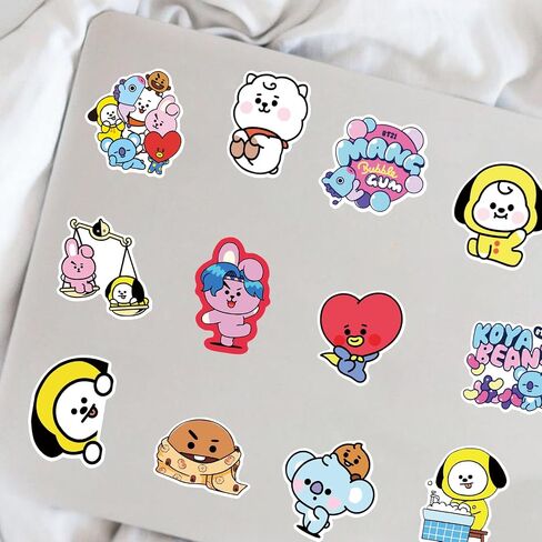 Cute Cartoon Vinyl Waterproof Stickers for Kids 50pcs Cartoon Stickers for Water Bottle, Laptop,Bumper,Skateboard,Water Bottles,Computer,Phone,Sticker for Kids Teens Adult in Saudi Arabia
