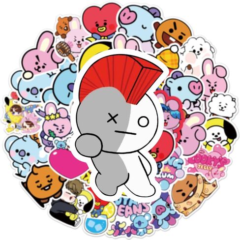 Cute Cartoon Vinyl Waterproof Stickers for Kids 50pcs Cartoon Stickers for Water Bottle, Laptop,Bumper,Skateboard,Water Bottles,Computer,Phone,Sticker for Kids Teens Adult in Saudi Arabia