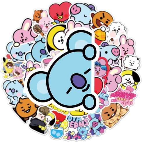 Cute Cartoon Vinyl Waterproof Stickers for Kids 50pcs Cartoon Stickers for Water Bottle, Laptop,Bumper,Skateboard,Water Bottles,Computer,Phone,Sticker for Kids Teens Adult in Saudi Arabia