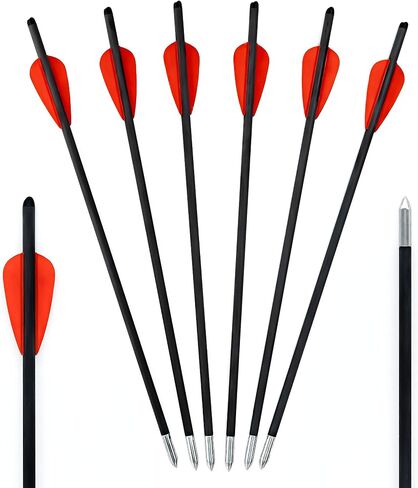 BALLISTA 12.8 in Carbon Mini Crossbow Bolts, 6 Pack, 140 Grain Steel Tips in Saudi Arabia