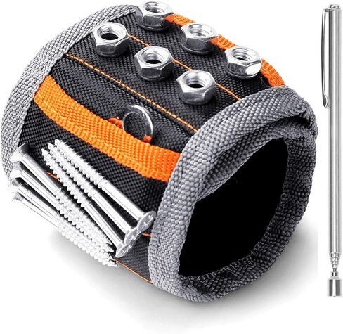 HORUSDY Magnetic Wristband, Stocking Stuffers, Gifts for Men, Premium Tool Belt for Holding Screws Nails Drill Bits with Powerful Magnets, Cool Gadgets, DIY, Valentine’s Day, for Dad in Kuwait