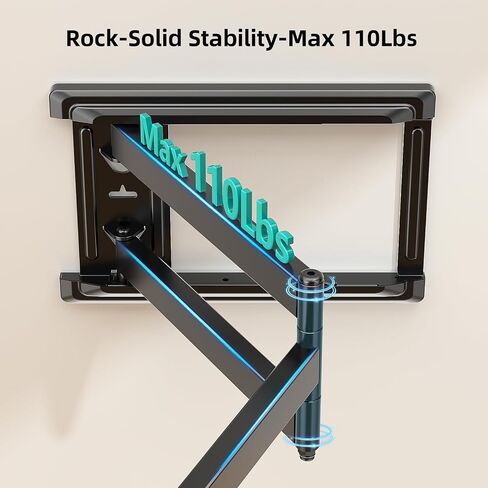 HCMOUNTING Outdoor Weatherproof Full Motion TV Wall Mount for 26–65" Flat & Curved TVs in Kuwait