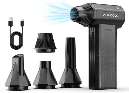 Alpicool Cordless Compressed Air Duster 150000 RPM Electric Air Duster, 3-Gear Adjustable Rechargeable Keyboard Cleaner, Portable Mini Blower for PC, Laptop, Car Interior, Office and Home Cleaning in Kuwait