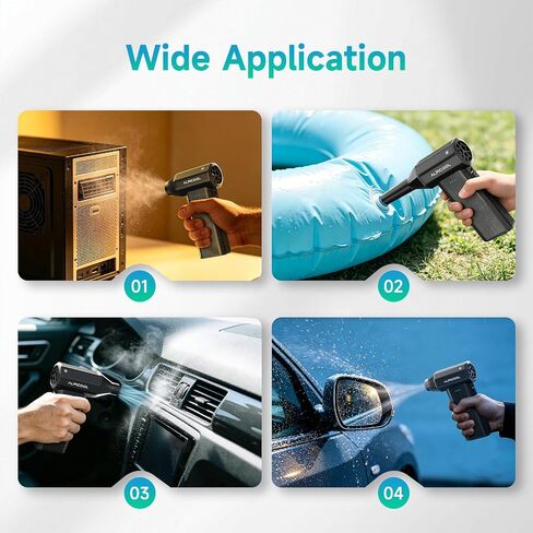 Alpicool Cordless Compressed Air Duster 150000 RPM Electric Air Duster, 3-Gear Adjustable Rechargeable Keyboard Cleaner, Portable Mini Blower for PC, Laptop, Car Interior, Office and Home Cleaning in Kuwait