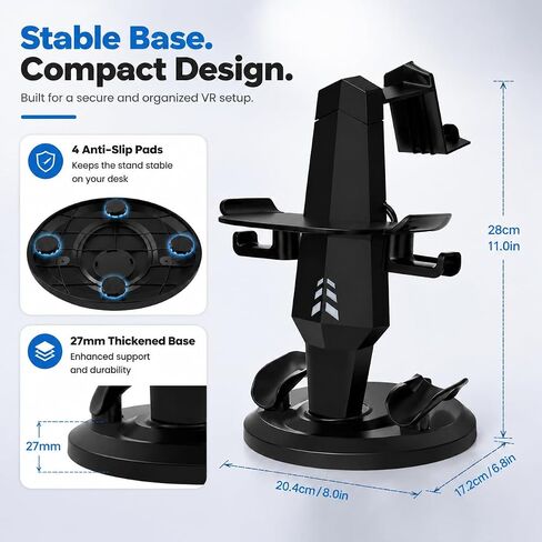 VR Charging Dock for Meta Quest 3, Quest 3S, Quest 2, VR Accessories in Saudi Arabia