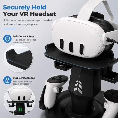 VR Charging Dock for Meta Quest 3, Quest 3S, Quest 2, VR Accessories in Saudi Arabia