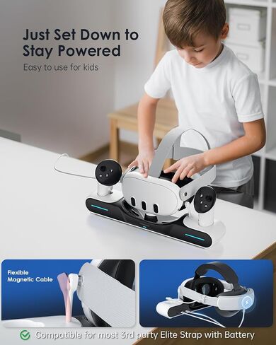 Magnetic Charging Dock for Meta Quest 3/3S Charging Station Charger in Saudi Arabia
