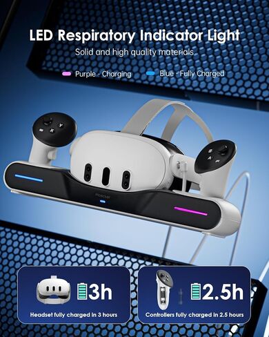 Magnetic Charging Dock for Meta Quest 3/3S Charging Station Charger in Saudi Arabia