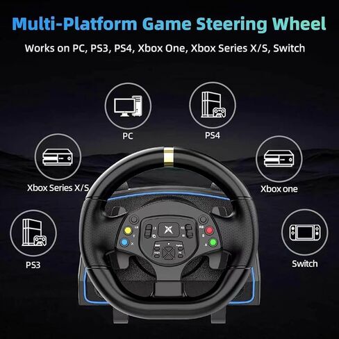 عجلة سباق NBCP 1080 درجة مع دواسات ومحول للكمبيوتر الشخصي، PS4، Xbox in Kuwait