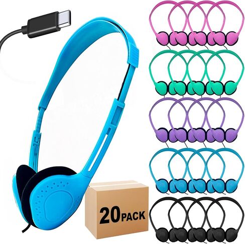 USB-C Headphones, 30-Pack, Multi Color in Kuwait