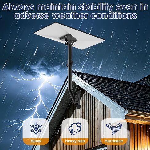 Standard Mount for Starlink 4/4X/Gen 3, 25 Inches Adjustable Roof Mount for Starlink Gen 3, 360° Rotate Wall Mount for Starlink Gen 4 Mounting Kit with Extend Pole Mount, Rustproof, Weatherproof in Saudi Arabia