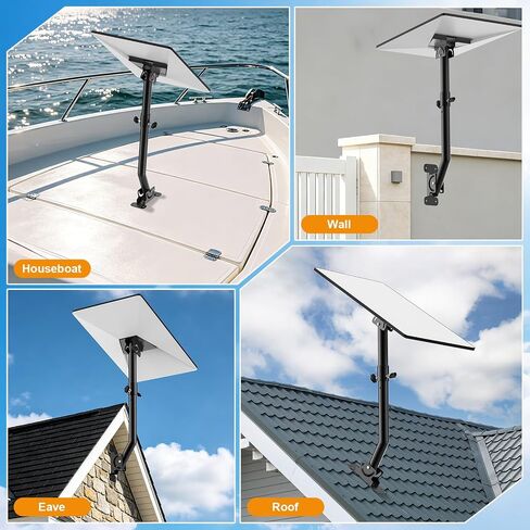 Standard Mount for Starlink 4/4X/Gen 3, 25 Inches Adjustable Roof Mount for Starlink Gen 3, 360° Rotate Wall Mount for Starlink Gen 4 Mounting Kit with Extend Pole Mount, Rustproof, Weatherproof in Saudi Arabia