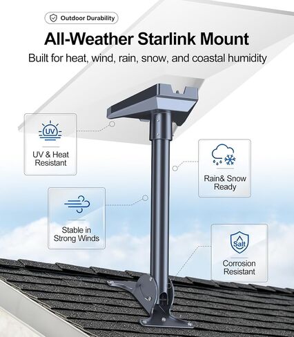 PandaShield Starlink Straight Pole Mount for Standard Gen 3/V4 Dish in Saudi Arabia